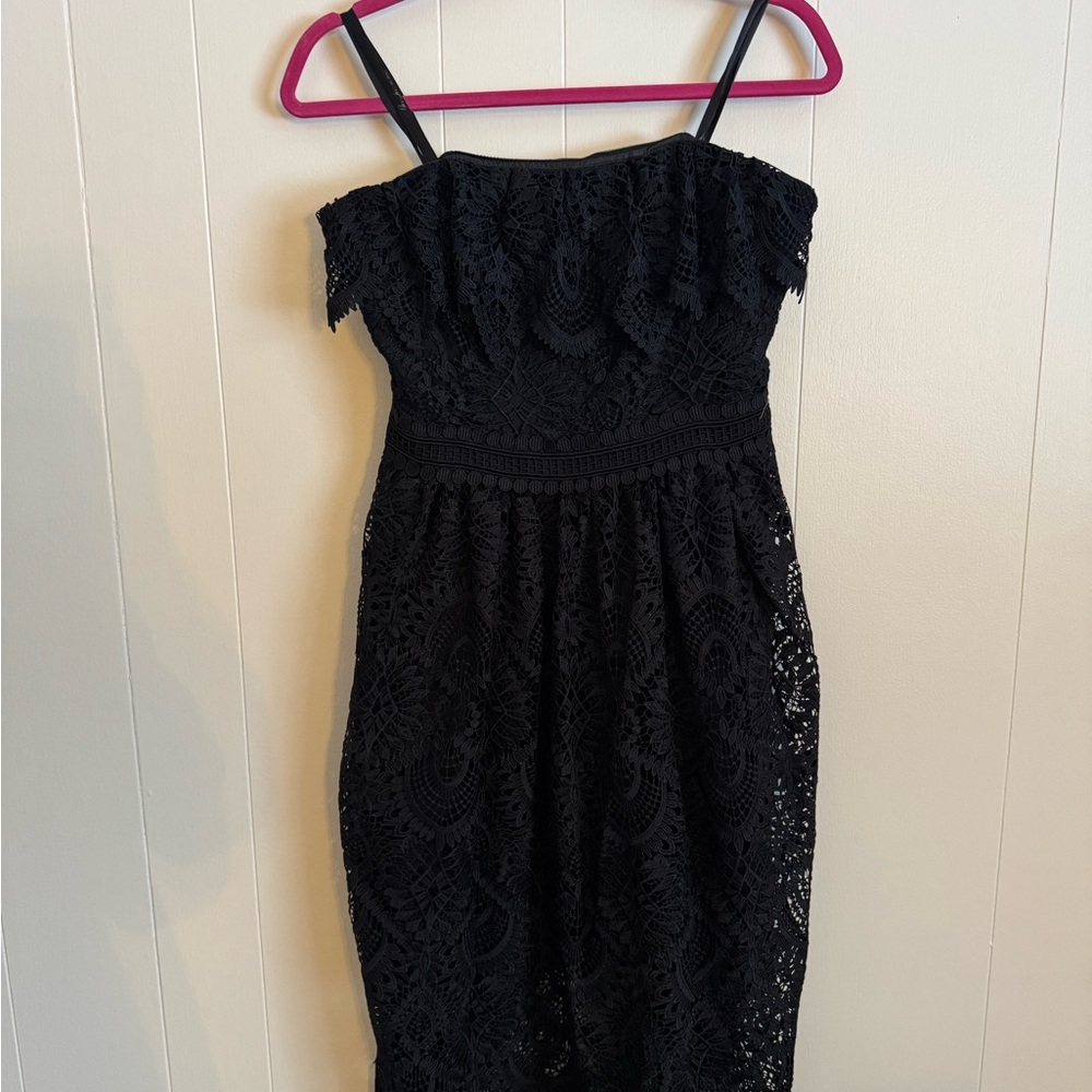 Shoshanna Black Lace Detail Dress